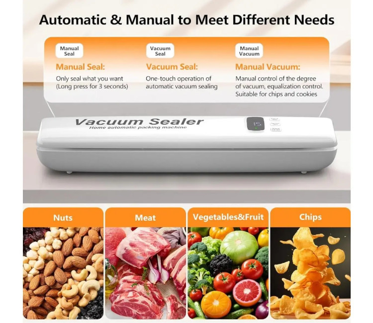Aparat de vidat și sigilat alimente Vacuum Sealer automatic