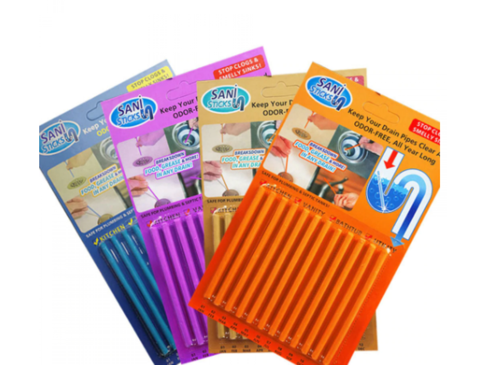 Bețișoare pentru curățarea țevilor Sani Sticks