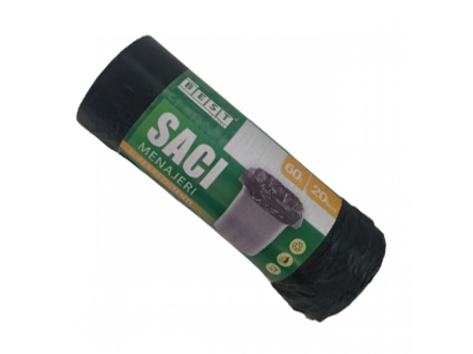 Pungi de gunoi 60L, 20 buc