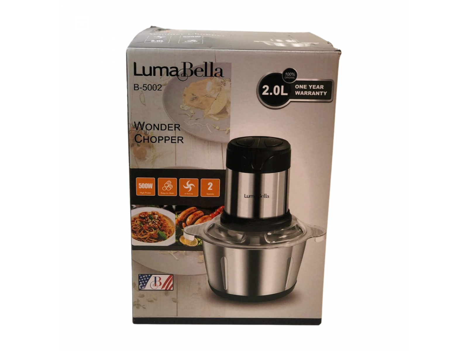 Blender-chopper 500W 2L LumaBella B-5002
