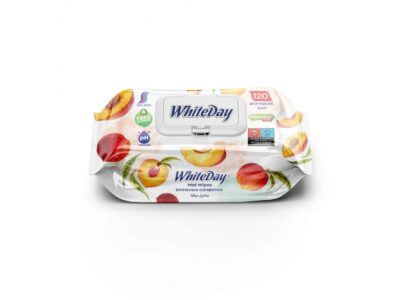 Șervețele umede White Day Peach (120 buc)
