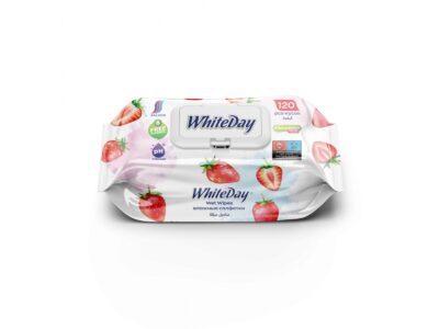 Șervețele umede White Day Strawberry (120 buc)