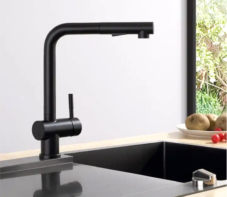 Baterie de bucătărie Inox K-L1 (negru)
