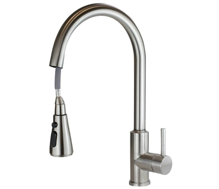 Baterie de bucătărie Inox cu senzor 455 (gri)