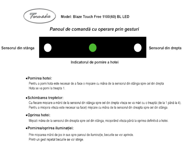 Hotă de bucătărie înclinată 23908 SKY TOUCH FREE 1100/60 (negru)