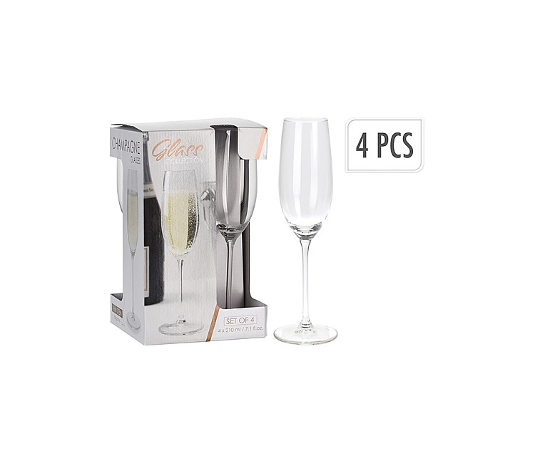 Set de păhare pentru șampanie Vinissimo 4buc. - 210ml (47329)