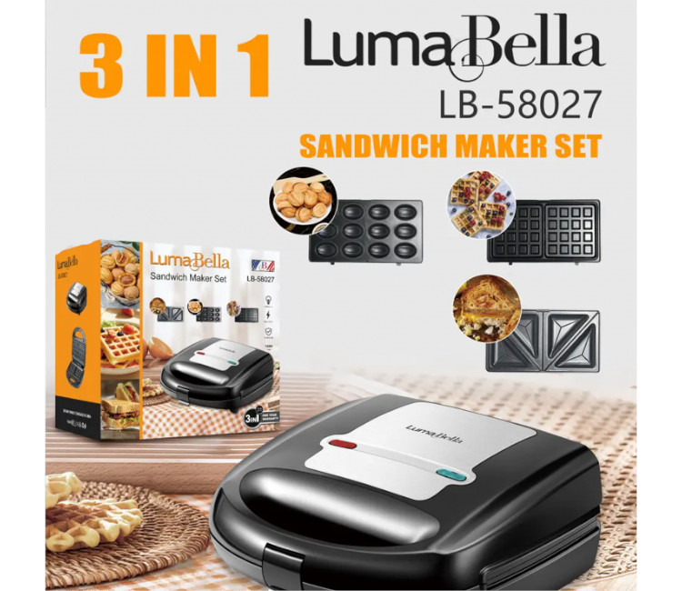Aparat pentru sandwich 3-in-1 850W LumaBella (LB-58027)