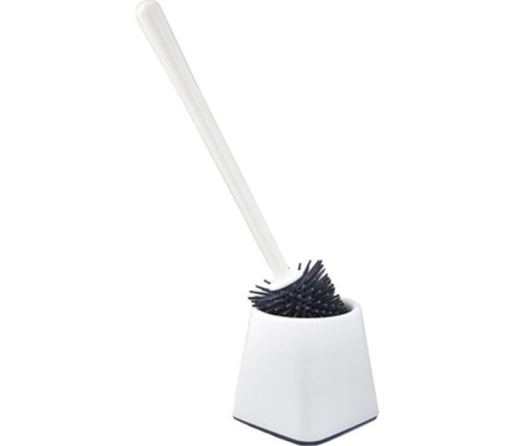 Perie WC din silicon cu suport rotund DecoBella (81613)
