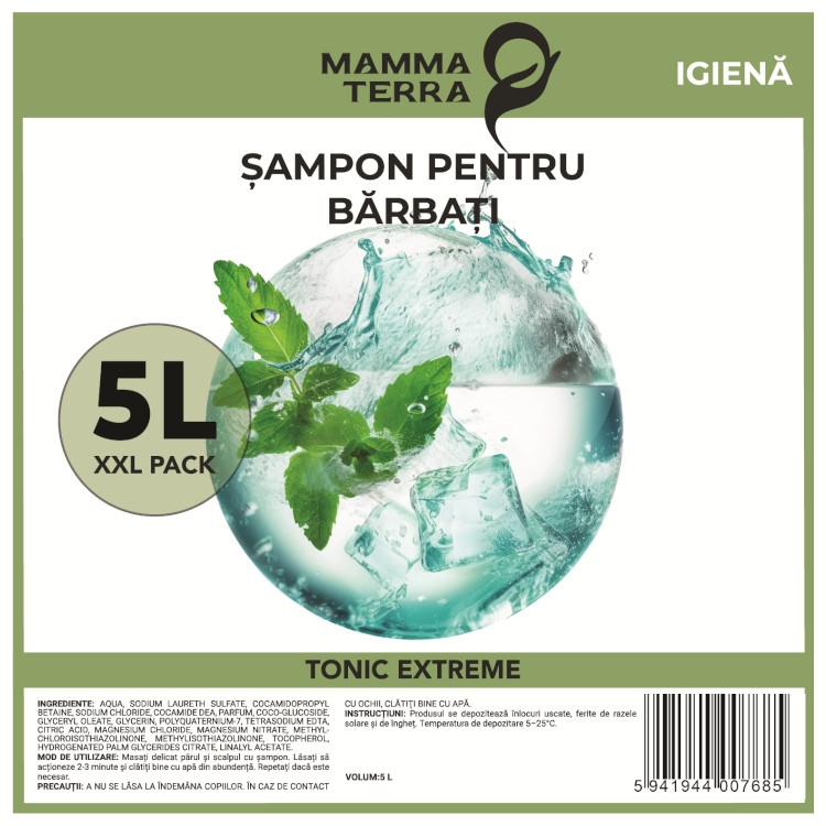 Șampon pentru bărbați tonic extreme MammaTerra (5L)