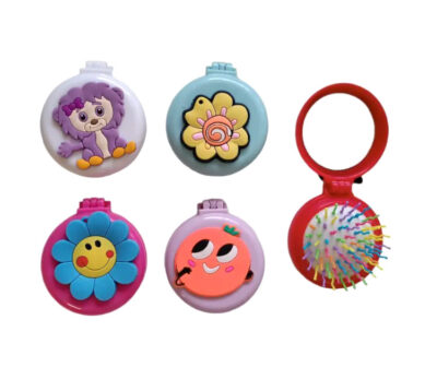 Perie de păr pliabilă pentru copii cu oglindă Happy Hair