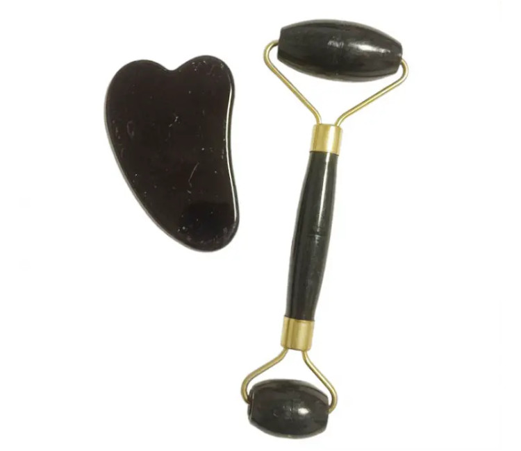 Set pentru masaj facial Gua Sha – Roller și Scraper Masag BR
