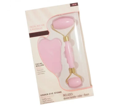Set pentru masaj facial Gua Sha – Roller și Scraper Masag BR