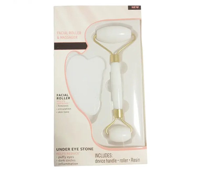 Set pentru masaj facial Gua Sha – Roller și Scraper Masag BR