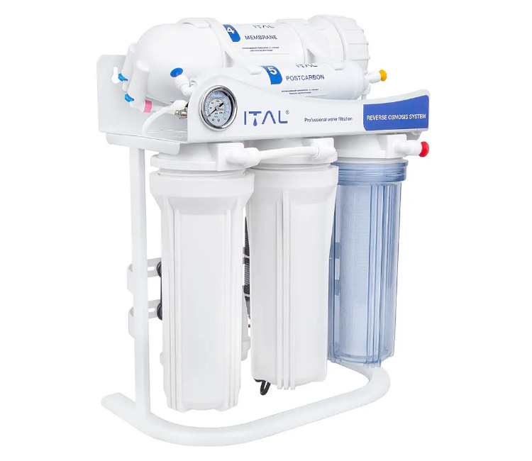Sistem de osmoză inversă ITAL 5-300P (IT-RO5-300P) (5 etape+pompă-membrană 300 GPD)