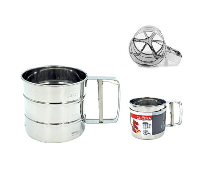 Sită-cană pentru făină "Cucina" D10сm - inox (38838)