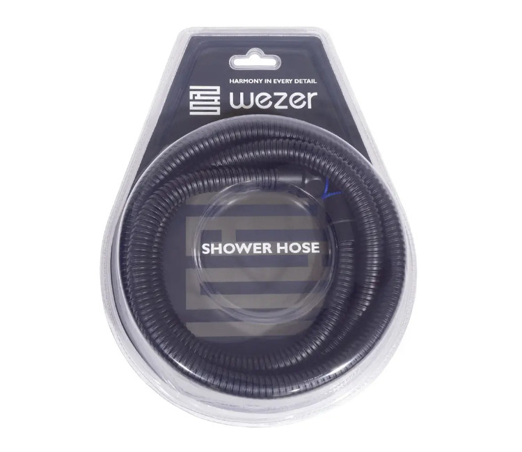 Furtun de duș Inox WEZER WKR-008-180B - 1800mm (negru)