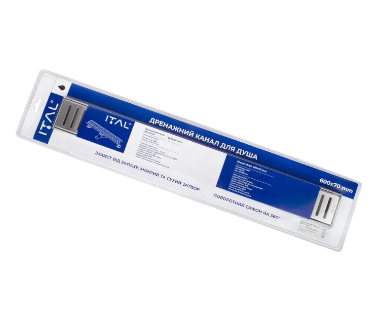 Rigolă de duș ITAL IT03-FT10/500 rotativ 360° (inox)