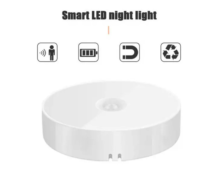 Lampa de veghe cu senzor de mișcare și fixare magnetică