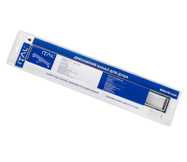 Rigolă de duș ITAL IT03-FT29/1000 sub gresie rotativ 360° (inox)