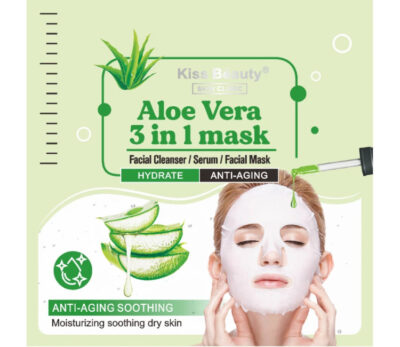 Mască de față Kiss Beauty Aloe Vera 3 in 1