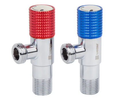 Robinet de conexiune WEZER SOL22A-17-TWIN ½"×½" (albastru + roșu)