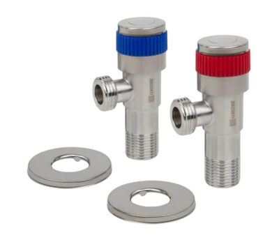 Robinet de conexiune WEZER SOL22A-20-TWIN ½"×½" (albastru + roșu)