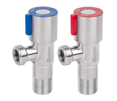 Robinet de conexiune WEZER SOL22A-18-TWIN ½"×½" (albastru + roșu)