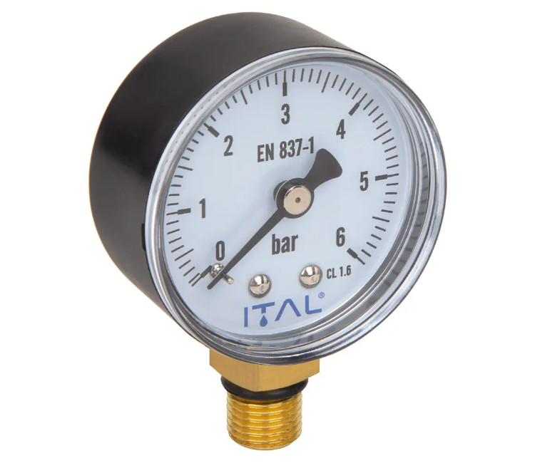 Manometru ITAL radial ∅50 ¼" 6 bar