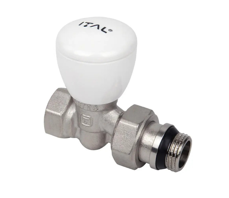 Robinet radiator drept (sus) ITAL ½" NPT "anti-scurgere" (reglare manuală)