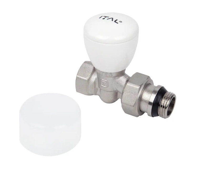 Robinet radiator drept (sus) ITAL ½" NPT "anti-scurgere" (reglare manuală)