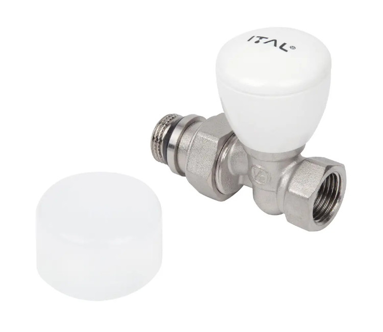 Robinet radiator drept (sus) ITAL ½" NPT "anti-scurgere" (reglare manuală)