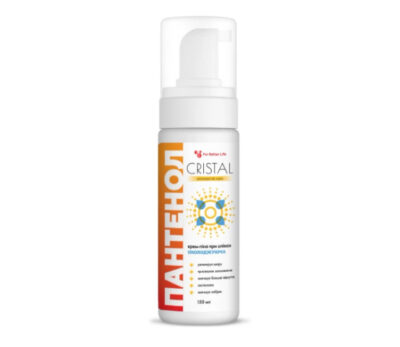 Spumă-cremă Panthenol CRISTAL cu efect răcoritor (150 ml)