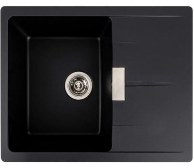 Chiuveta Granit Elefant Premium Zirkone 62×50 (negru metalic)