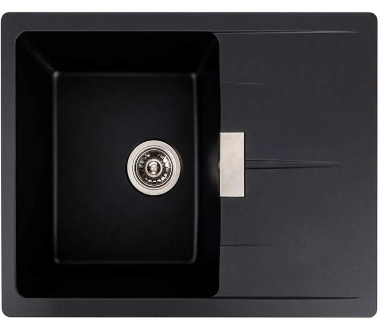 Chiuveta Granit Elefant Premium Zirkone 62×50 (negru metalic)