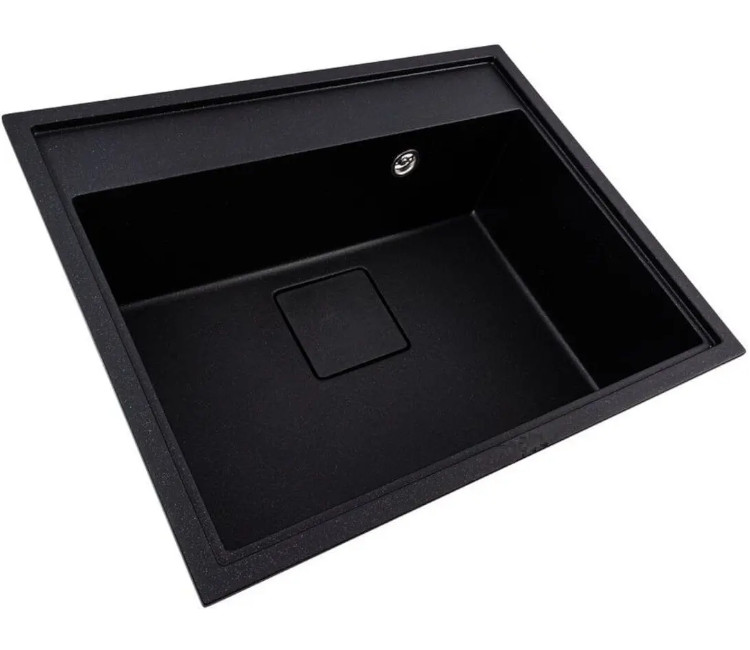 Chiuveta Granit Elefant Premium Sherlit 60×50 (negru metalic)