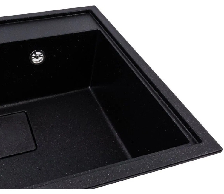 Chiuveta Granit Elefant Premium Sherlit 60×50 (negru metalic)