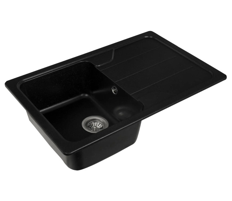 Chiuveta Granit Elefant Premium Verona 78×50 (negru metalic)