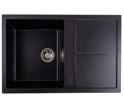 Chiuveta Granit Elefant Premium Selena 78×50 (negru metalic)