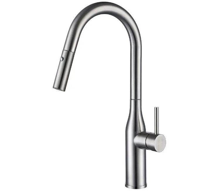 Baterie de bucătărie WEZER PUL4E-01 Ø35 (inox satinat)