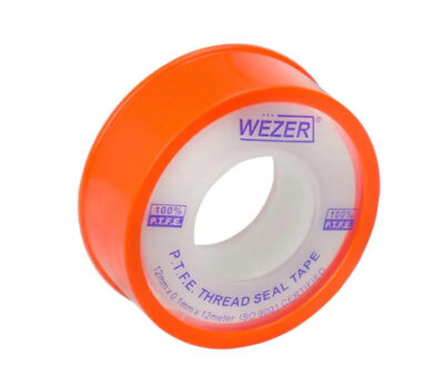 Bandă adezivă WEZER 12 mm × 0.1 mm × 12 m (albă)