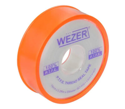 Bandă adezivă WEZER 19 mm × 0.2 mm × 20 m (albă)