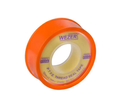 Bandă adezivă WEZER 12 mm × 0.1 mm × 12 m (galbenă)