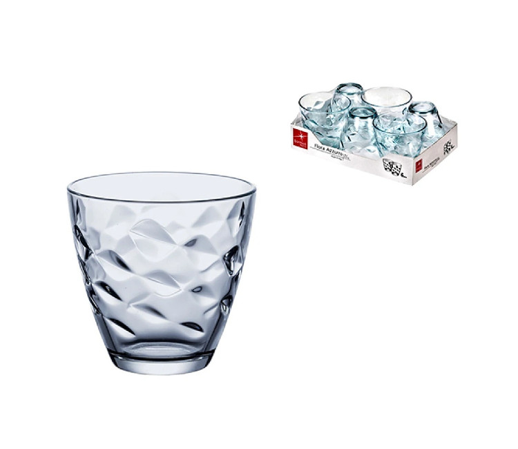 Set de pahare pentru apă Flora Acqua 6 × 260ml - albastre (29626)