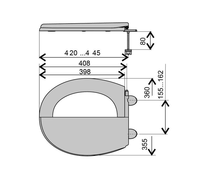 Scaun WC din plastic Krono Athena (CR2N0860)