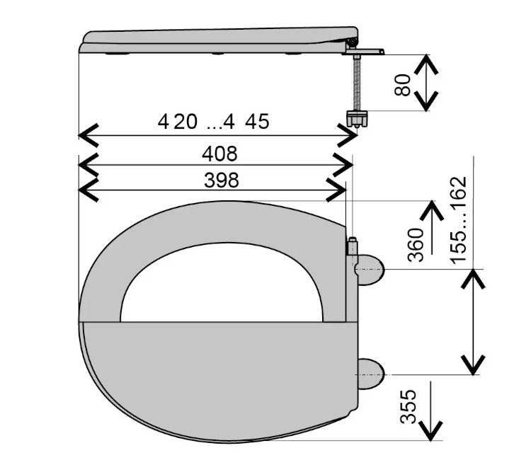 Scaun WC din plastic Krono Mars (CR2N0260)