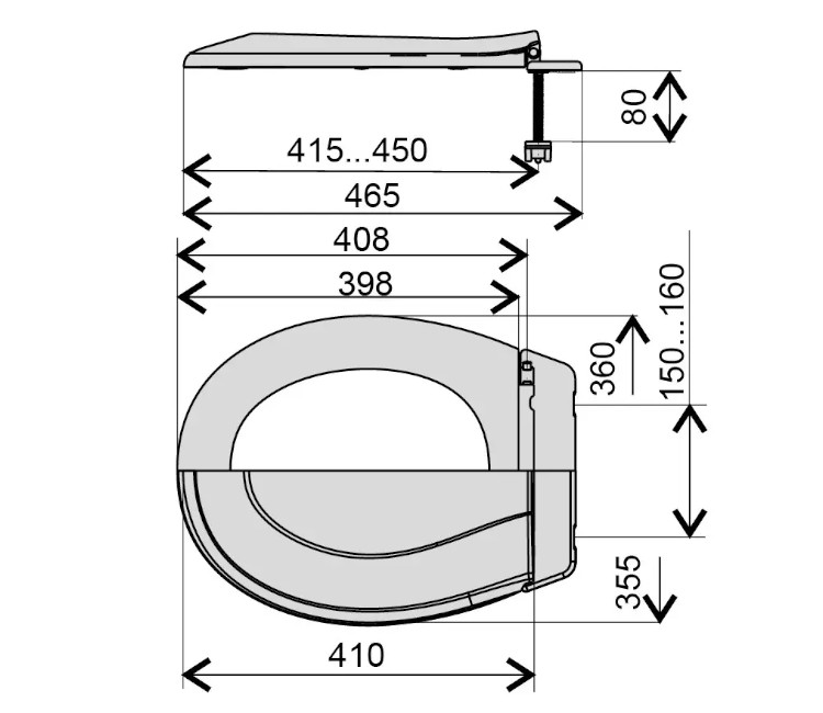 Scaun WC din plastic Krono Saturn (CR2N1060)