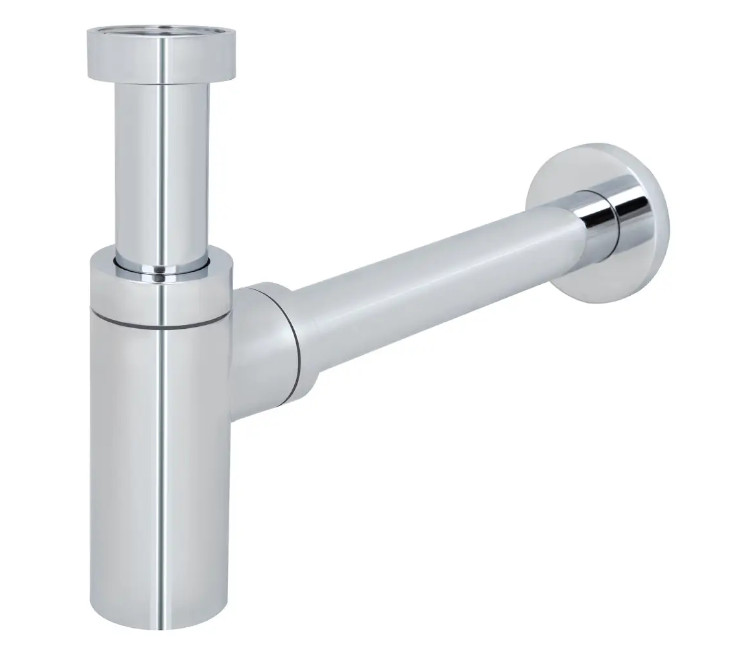 Sifon lavoar SLAT SHV-7611 1¼" ieșire în perete Ø32 mm (plastic-crom)