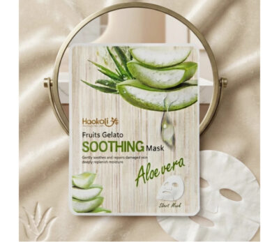 Mască textilă de față Haokali cu extract de aloe